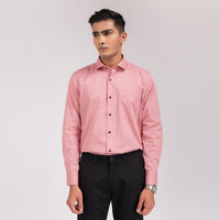 Peach Stripes Regular Fit Shirt