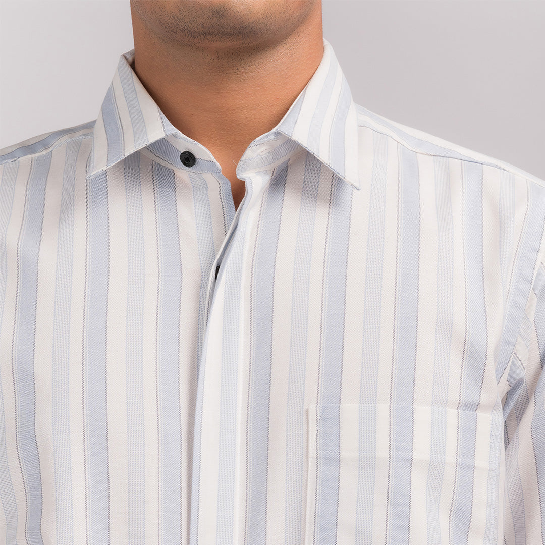 White Stripes Regular Fit Shirt