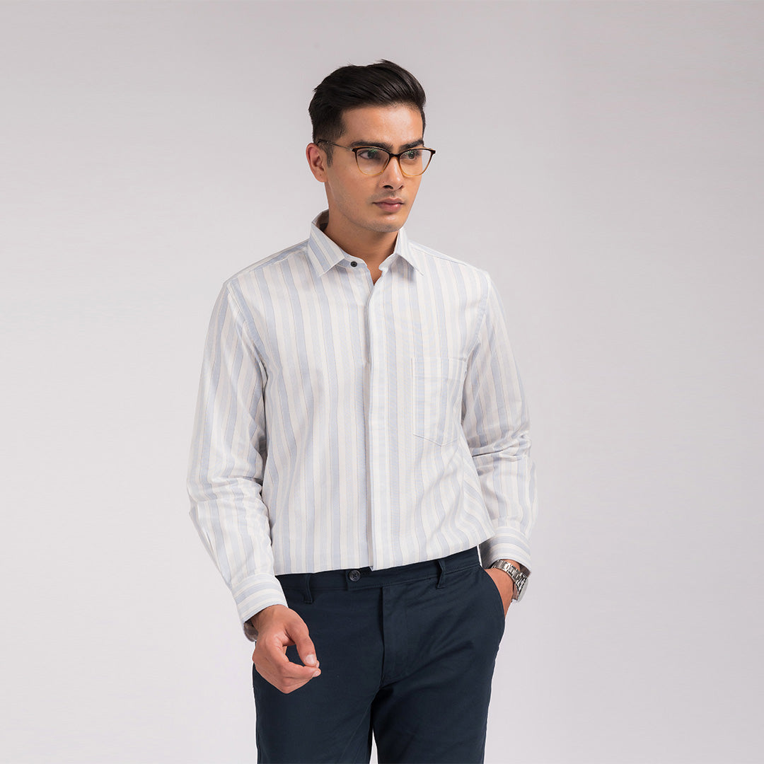 White Stripes Regular Fit Shirt