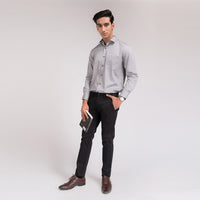 Grey Stripes Regular Fit Shirt