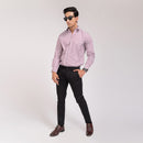 Redish Stripes Regular Fit Shirt