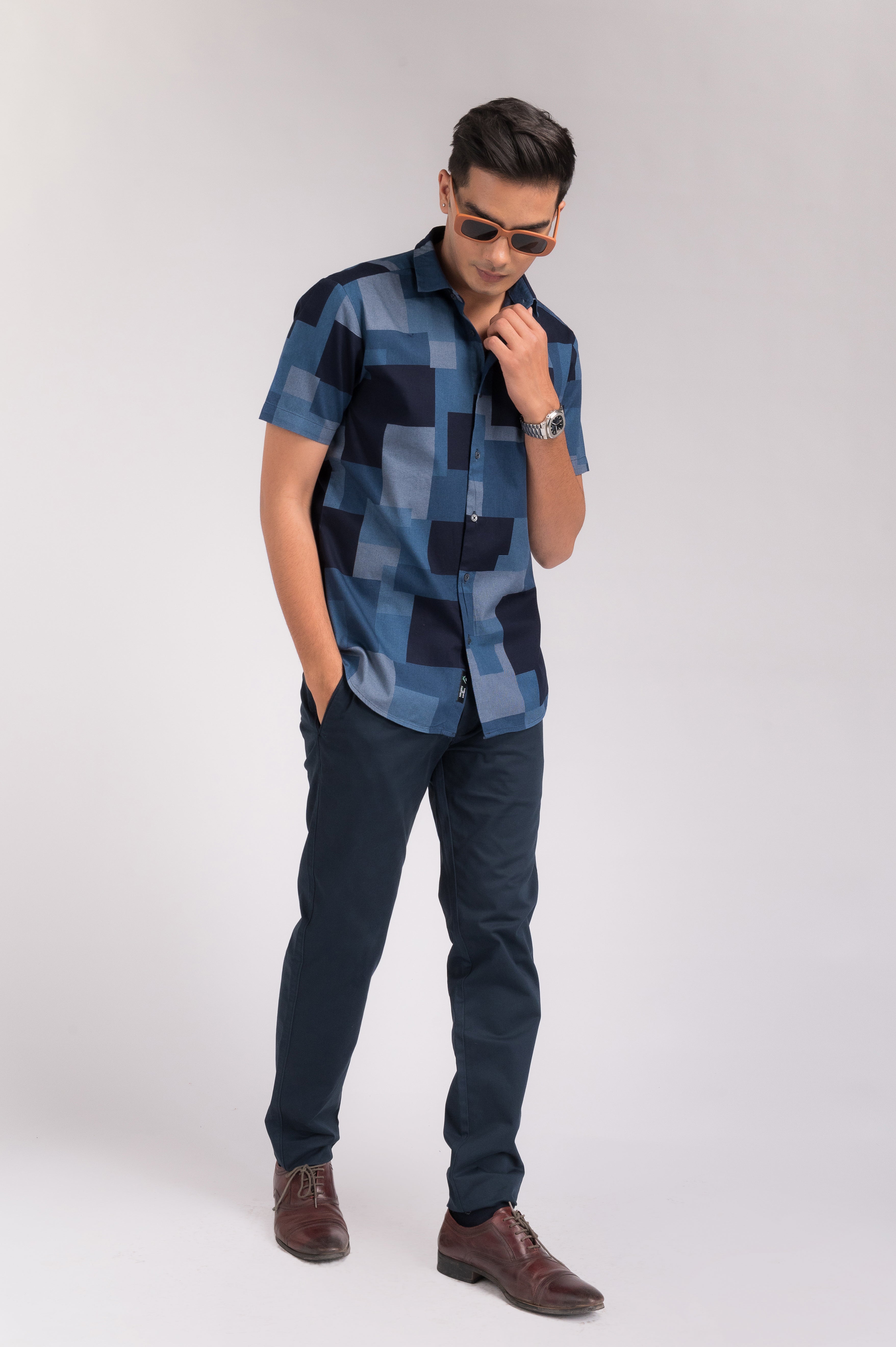 Blue Slim Fit Shirt