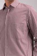 Brown Checks Regular Fit Shirt