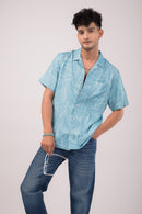 Sea Green Floral Slim Fit SHIRT