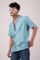 Sea Green Floral Slim Fit SHIRT