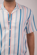 Orange Stripes Slim Shirt