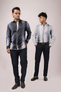 Dark Blue Stripes Slim Fit Shirt