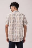 Geo Print Yellow Slim Fit Shirt