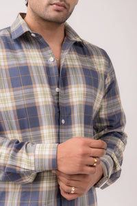 Blue Checks Slim Fit Shirt