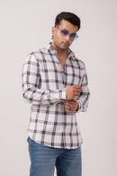 White Checks Slim Fit Shirt