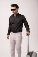 Black Stain Slim Fit Shirt