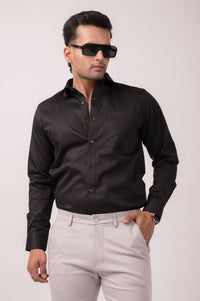 Black Stain Slim Fit Shirt