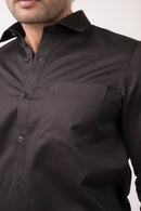 Black Stain Slim Fit Shirt