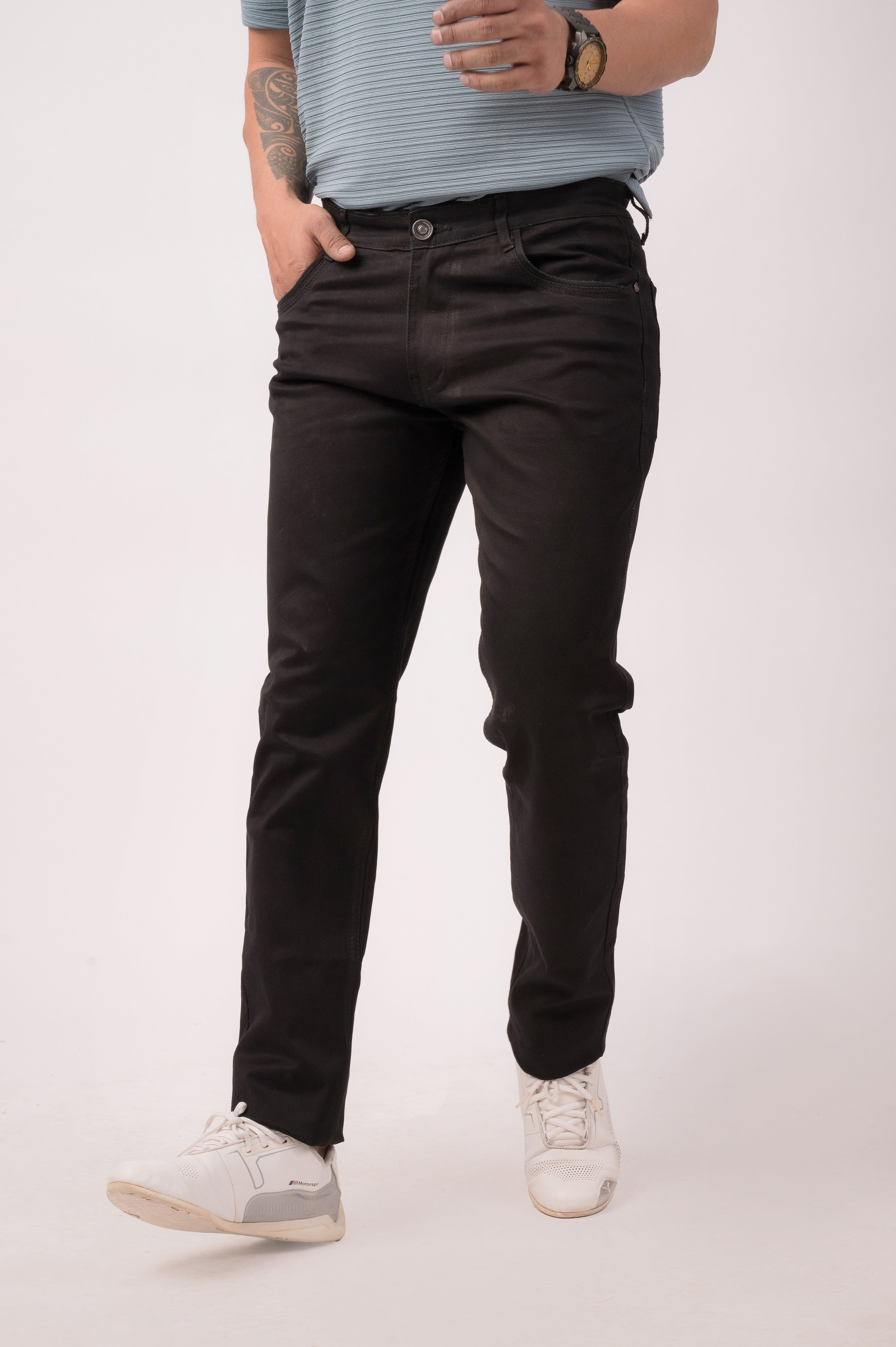 Black Regular Fit Denim