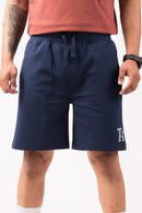 Navy Solid Regular Fit Short