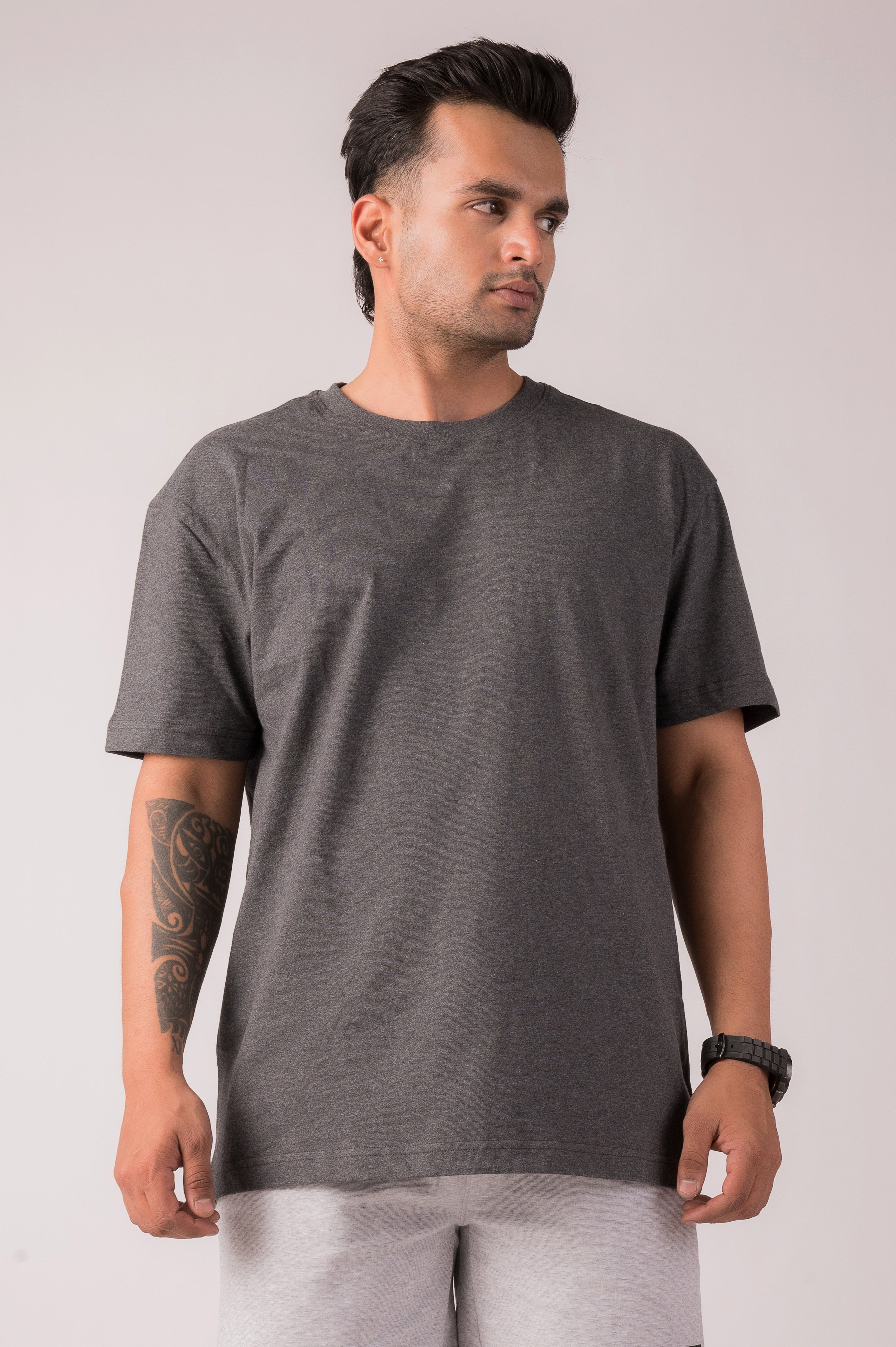 Melange Grey Oversized T-shirt