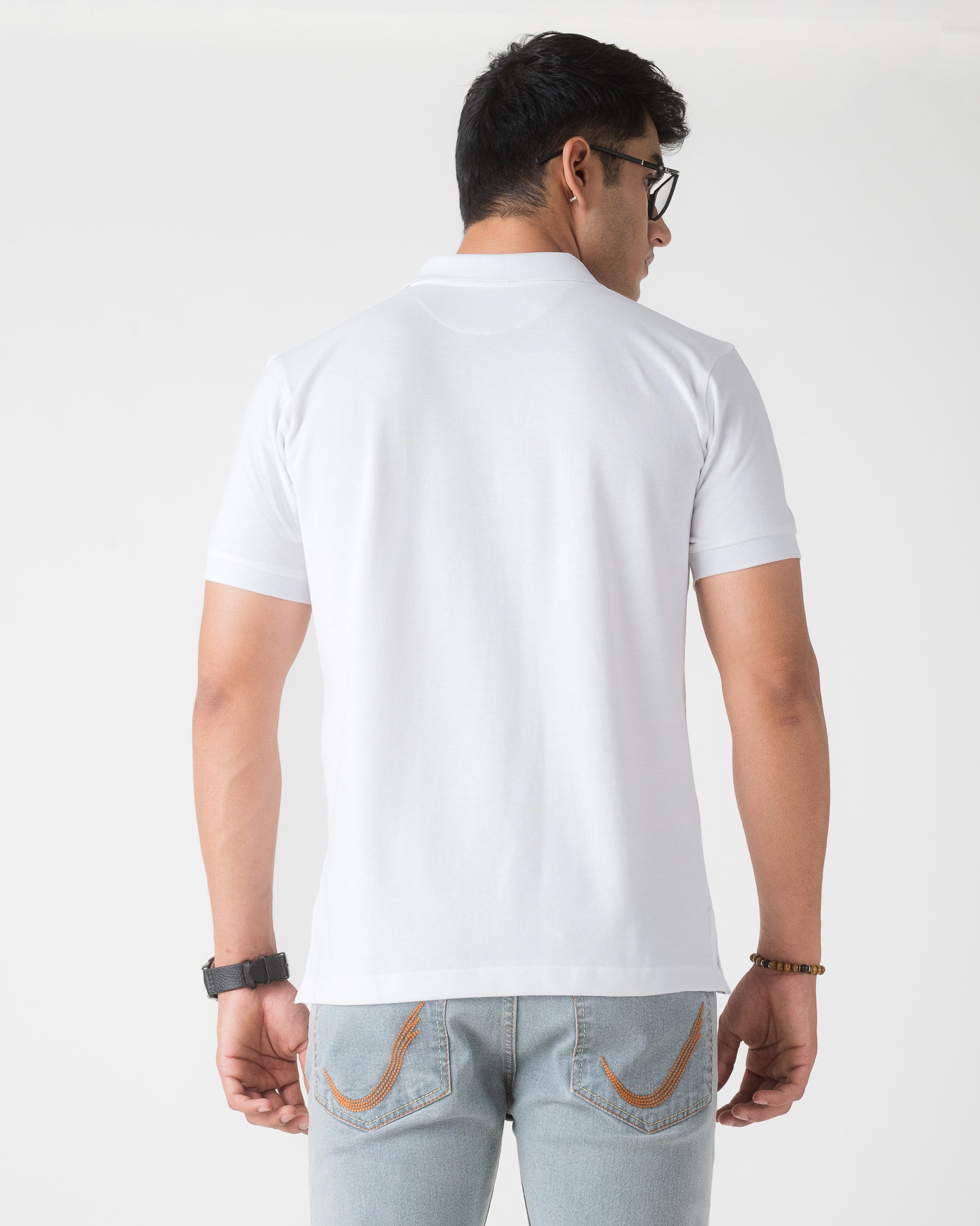 WHITE SOLID POLO