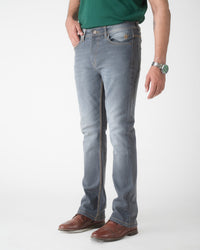 WASHED GREY BOOTCUT FIT JEANS
