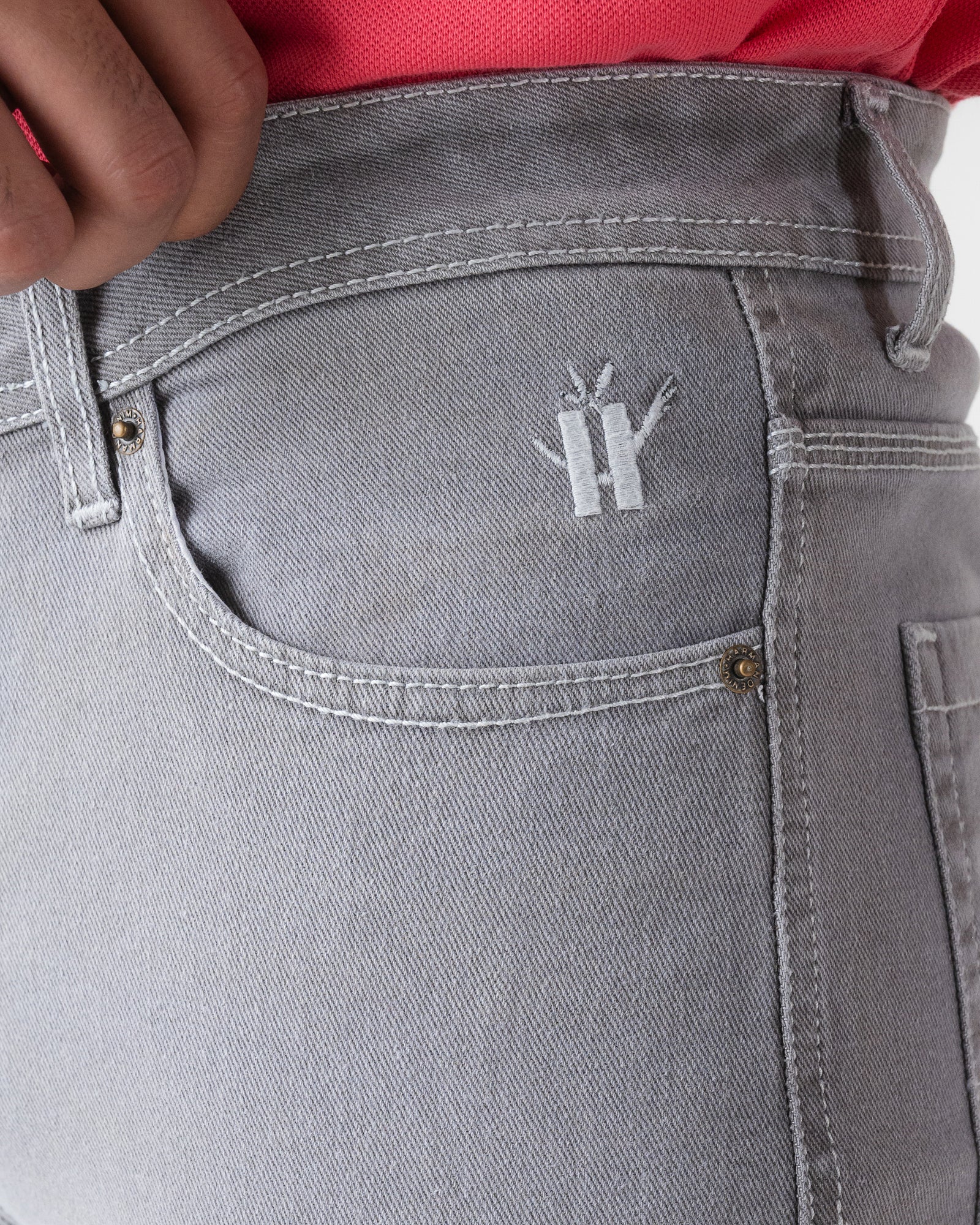 LIGHT GREY BOOTCUT FIT JEANS