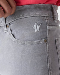 LIGHT GREY BOOTCUT FIT JEANS