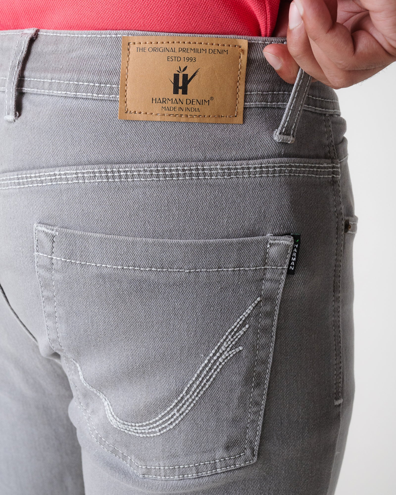 LIGHT GREY BOOTCUT FIT JEANS