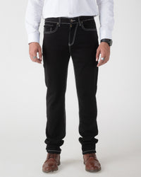 BLACK REGULAR FIT JEANS