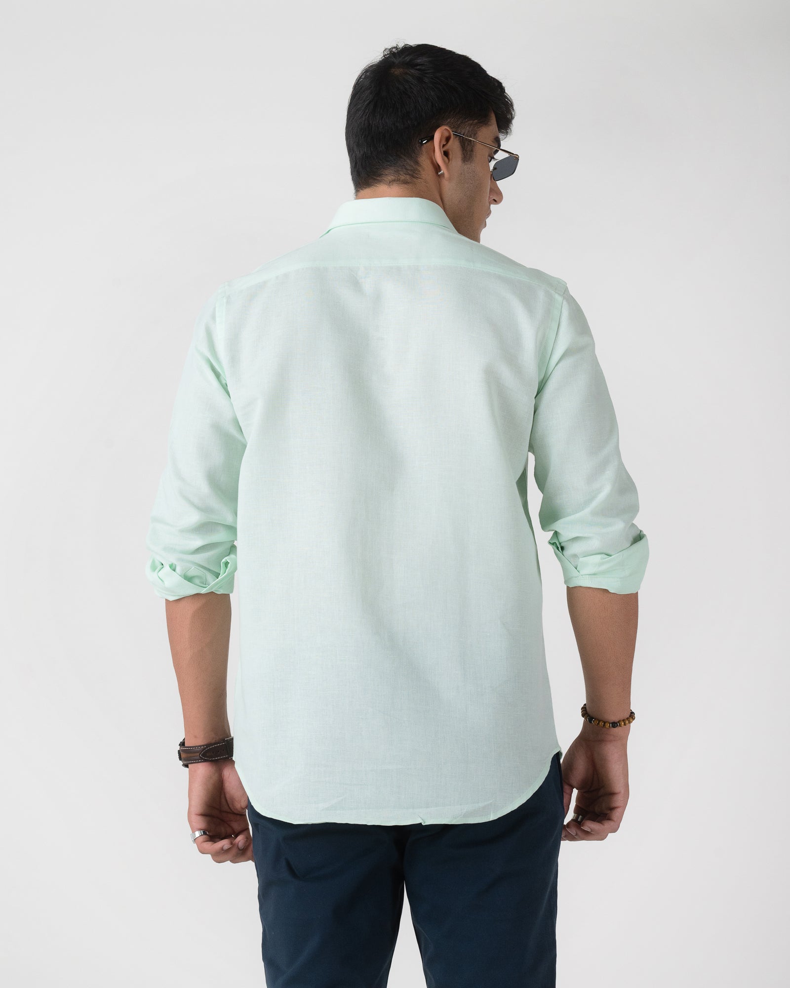 MOSS GREEN SEMI FORMAL SHIRT