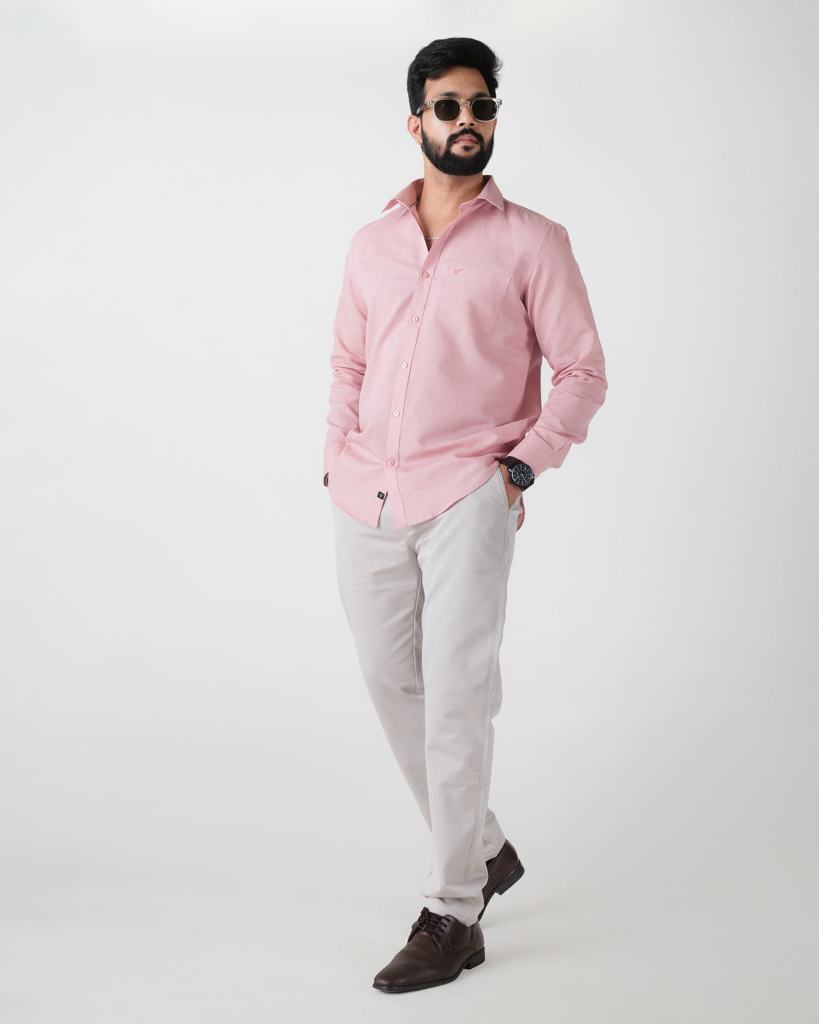 LIGHT BLUSS SEMI FORMAL SHIRT