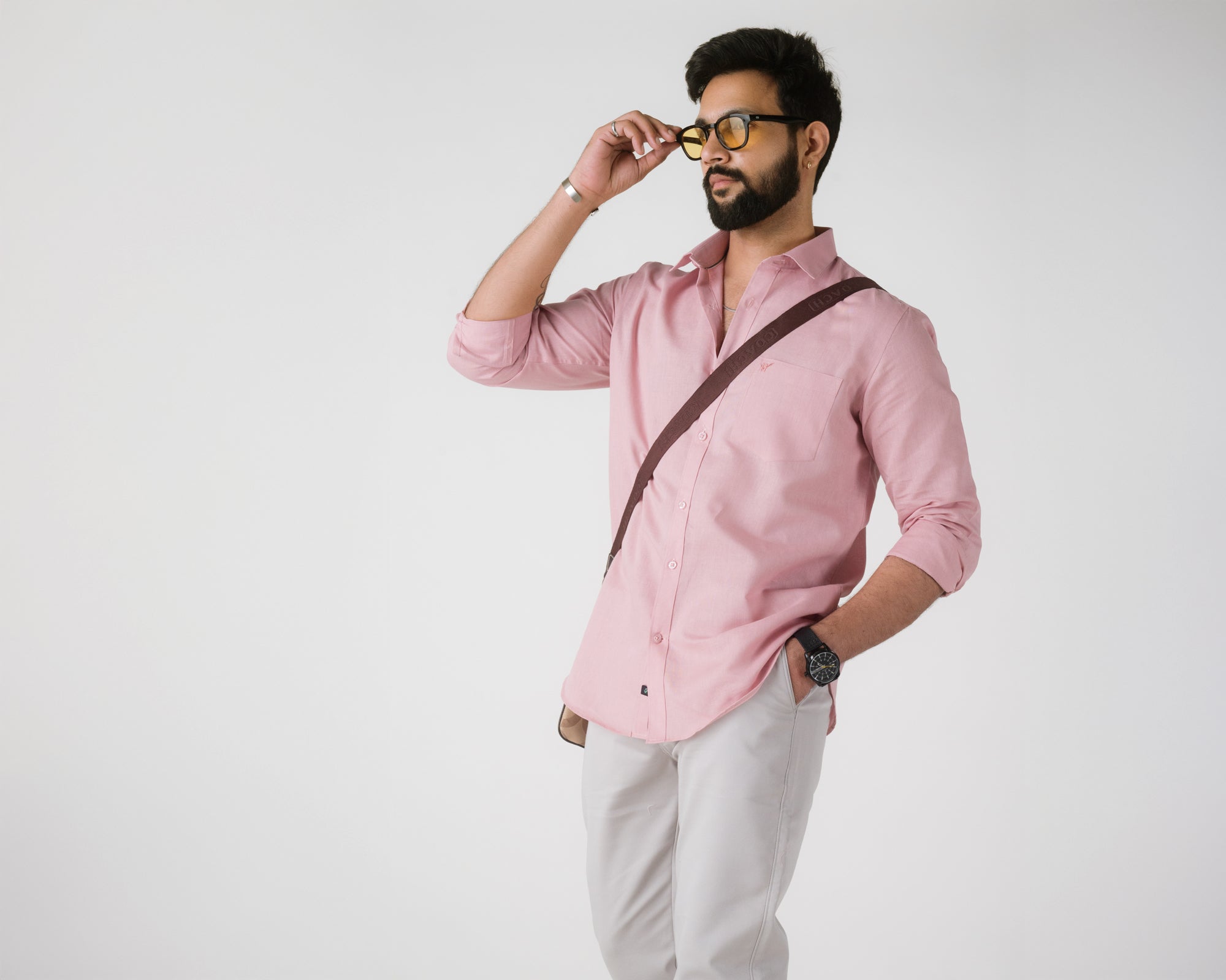 LIGHT BLUSS SEMI FORMAL SHIRT