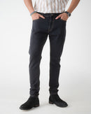 DARK GREY TAPERED FIT JEANS