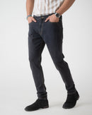 DARK GREY TAPERED FIT JEANS