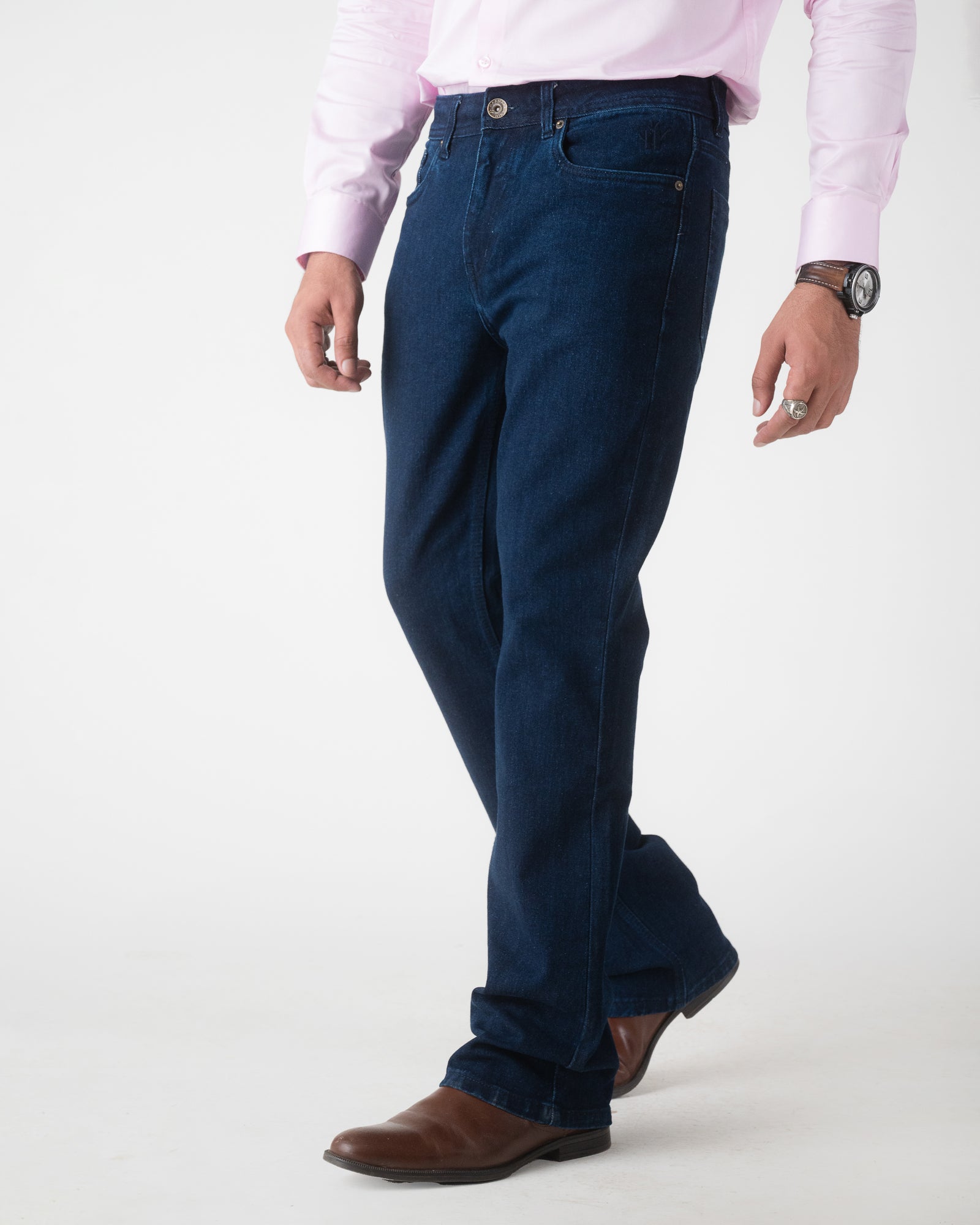 RAW BLUE BOOTCUT FIT JEANS