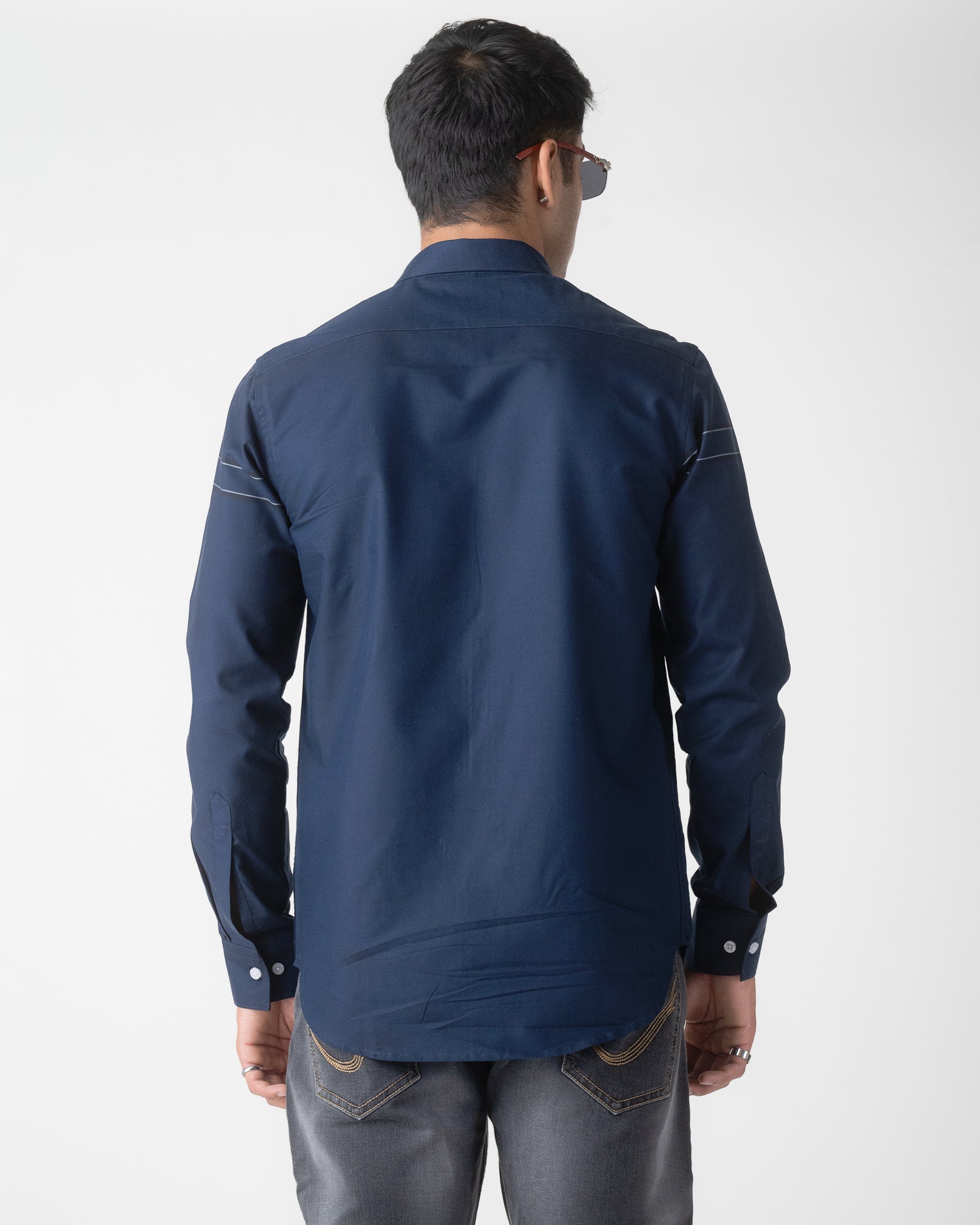 NAVY BLUE STRIPE CASUAL SHIRT
