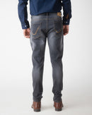 MID GREY TAPERED FIT JEANS
