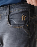 MID GREY TAPERED FIT JEANS