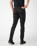BLACK TAPERED FIT JEANS