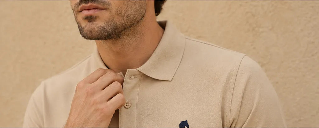 Beige - Men's Polo T-Shirt