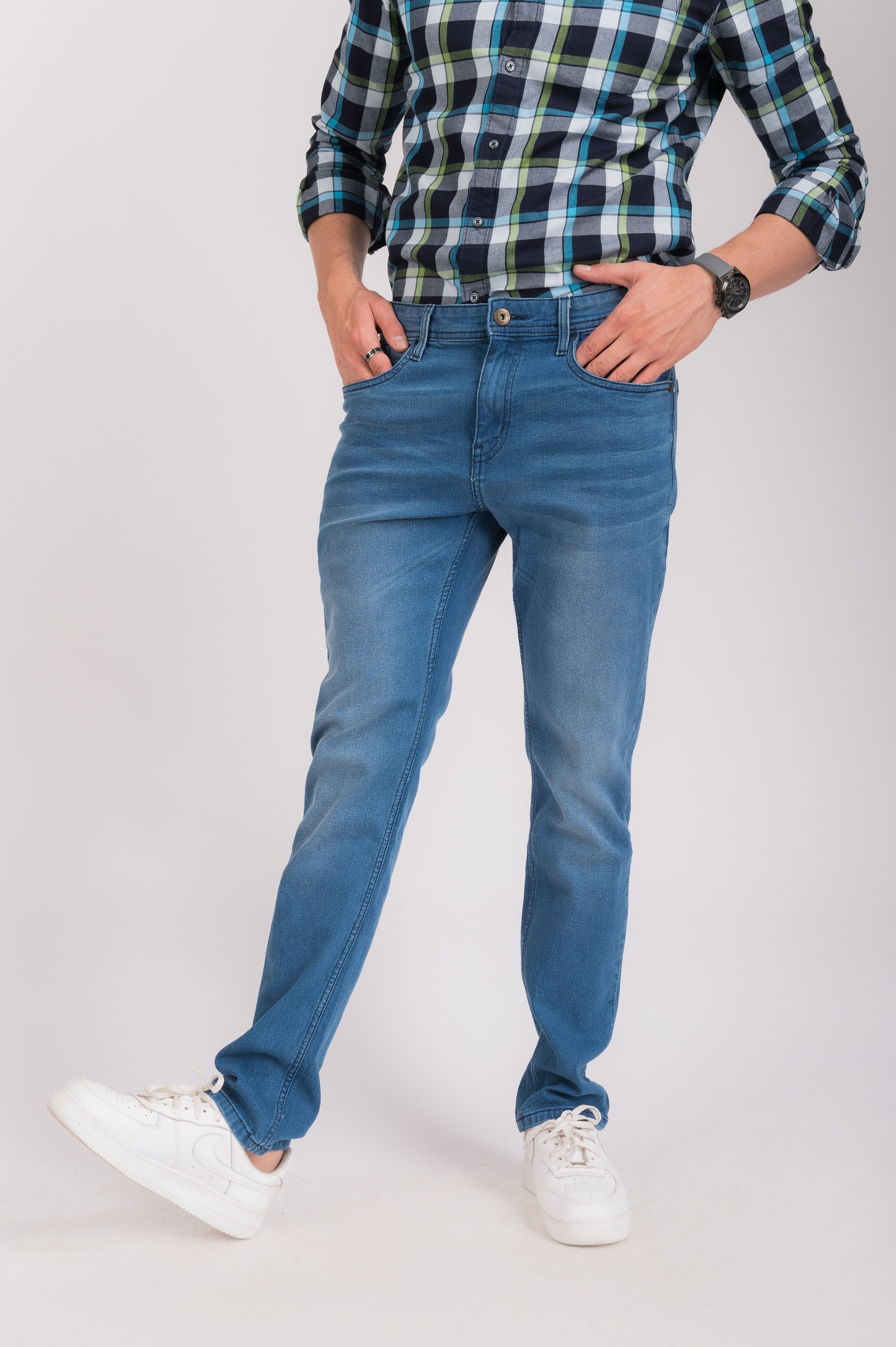 Dark Blue Regular Fit Denim