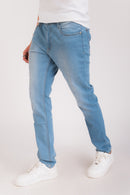 Sky Blue Regular Fit Denim