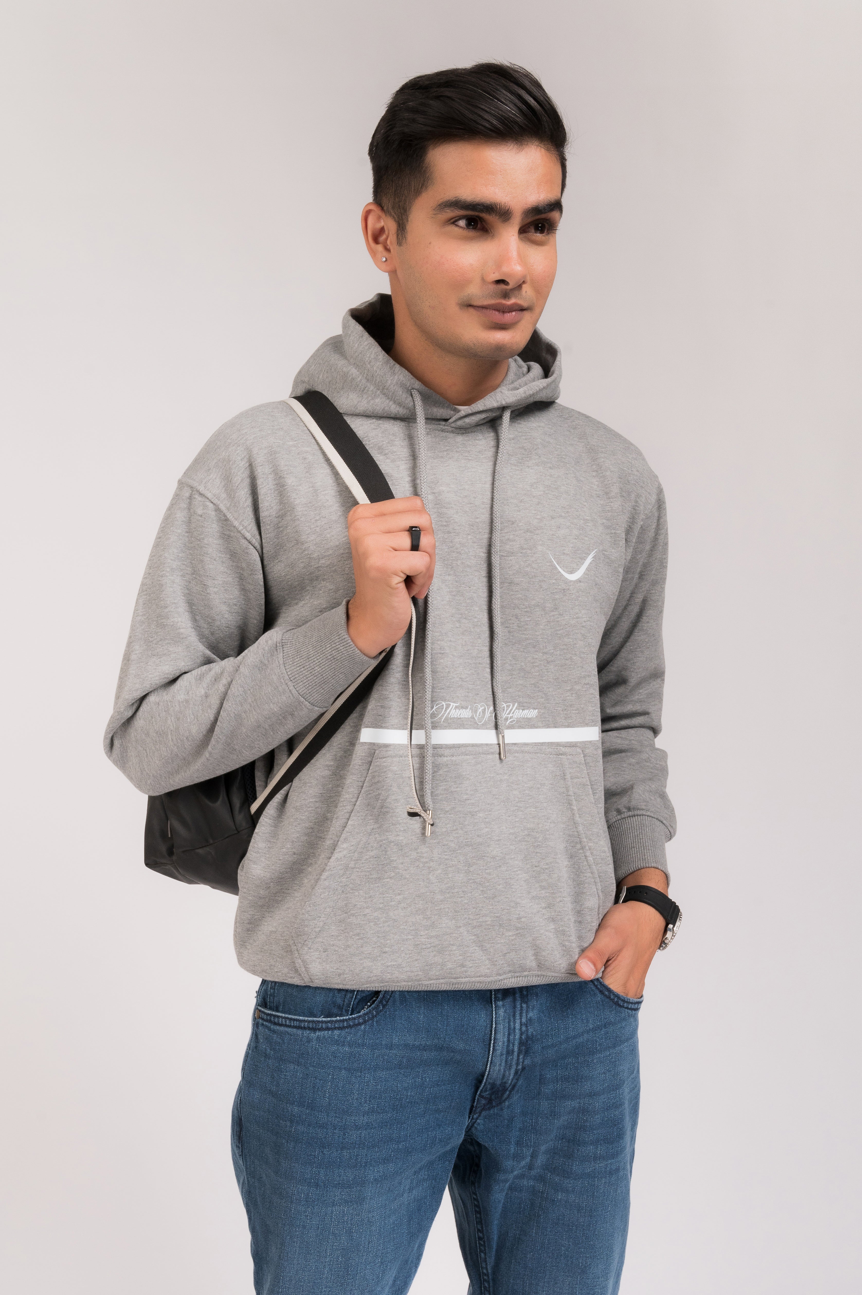 Grey Melange Hoodie