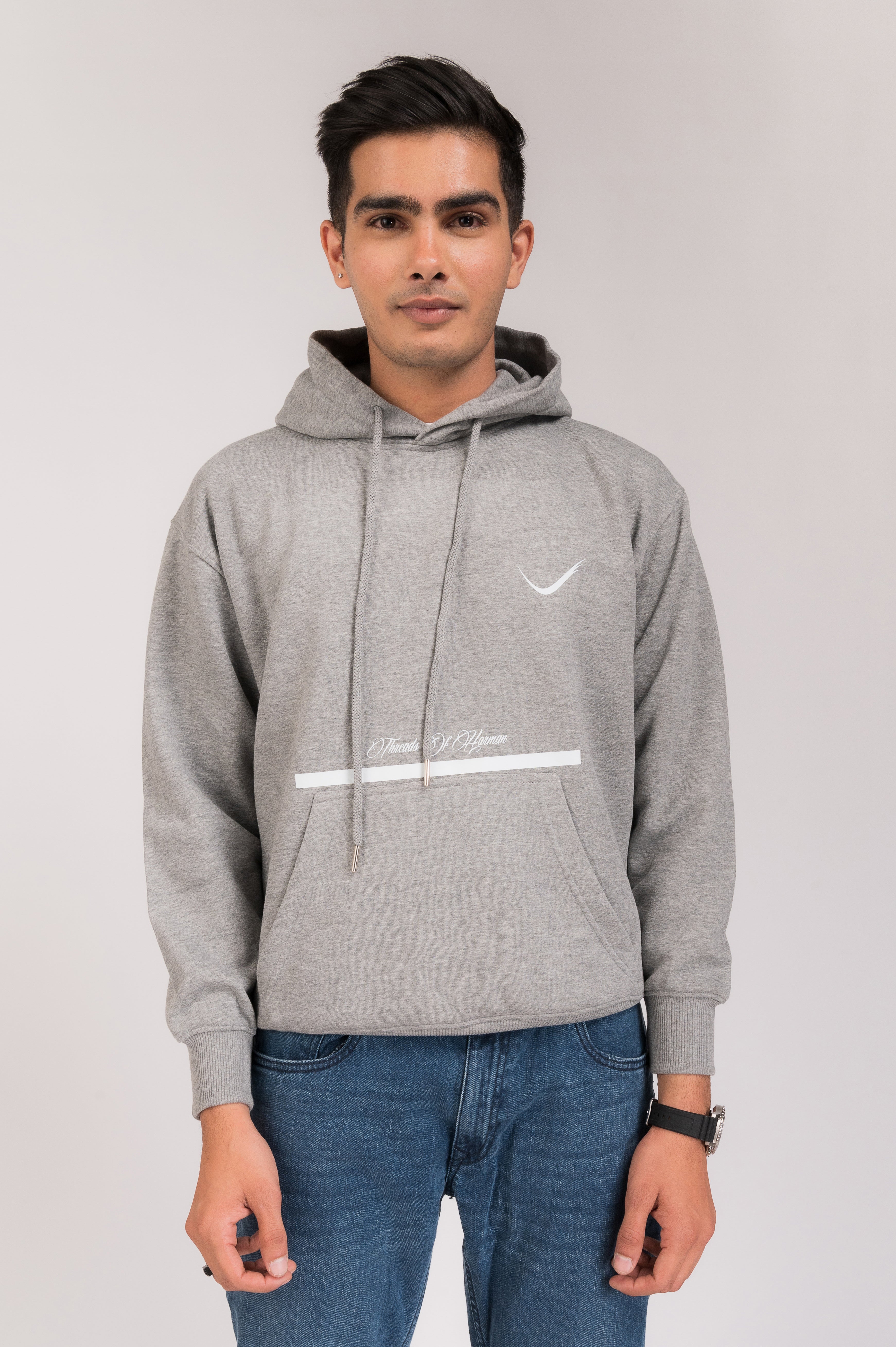 Grey Melange Hoodie