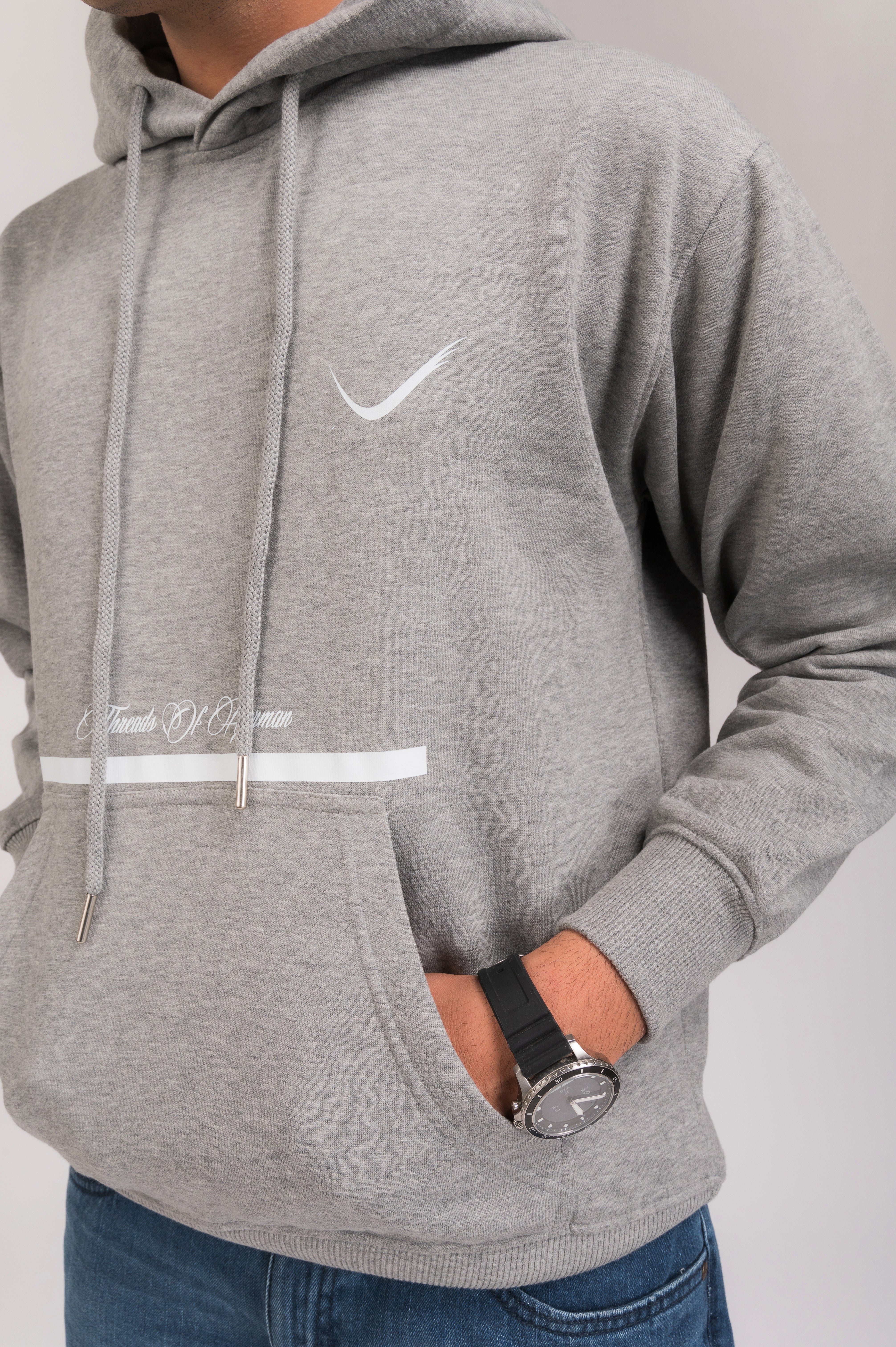 Grey Melange Hoodie