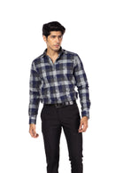 Grey Checks Slim Fit Shirt