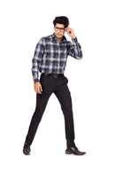 Grey Checks Slim Fit Shirt