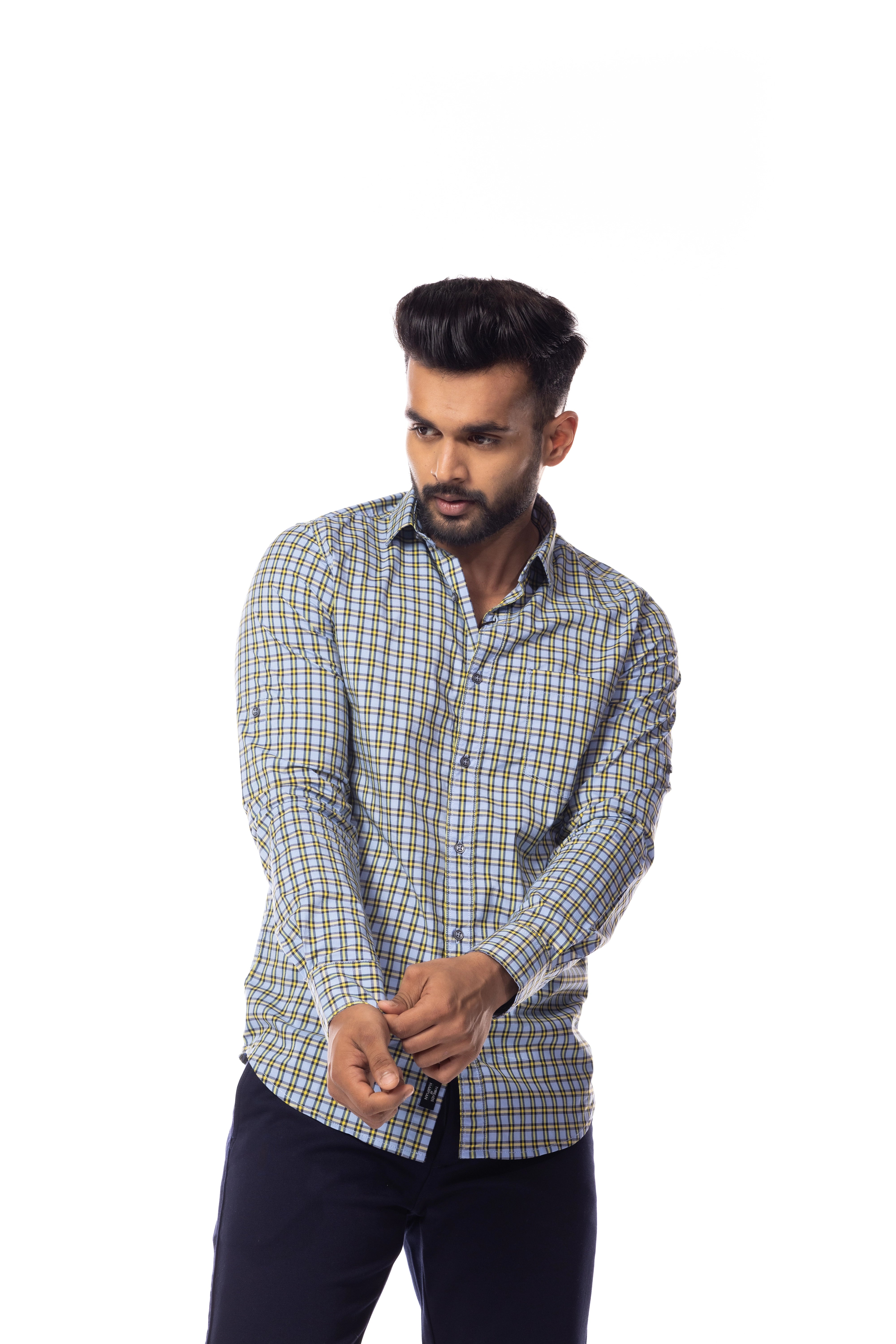 Clear Sky Checks Slim Fit Shirt