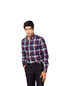 Multi Color Checks Slim Fit Shirt