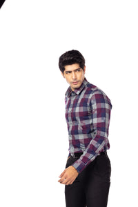 Multi Color Checks Slim Fit Shirt