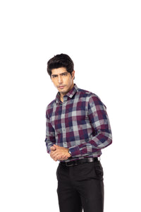 Multi Color Checks Slim Fit Shirt