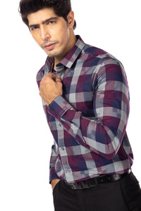 Multi Color Checks Slim Fit Shirt