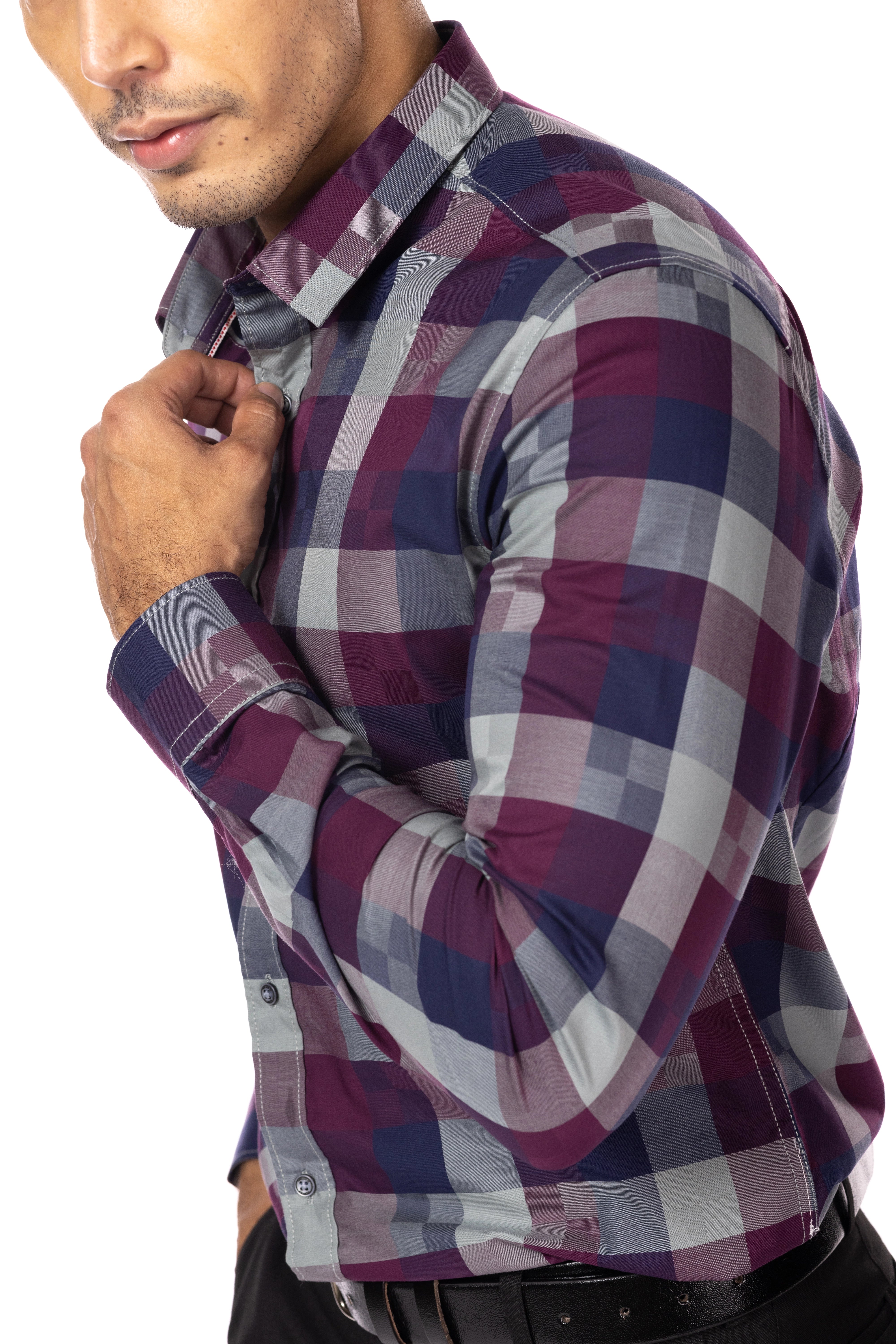 Multi Color Checks Slim Fit Shirt